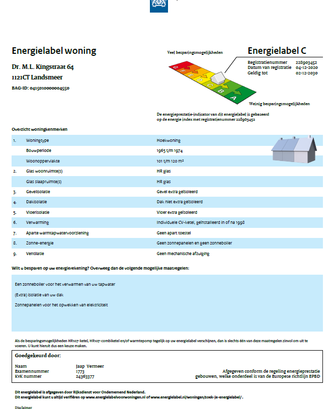 Te koop: Foto Woonhuis aan de Dr. M.L. Kingstraat 64 in Landsmeer