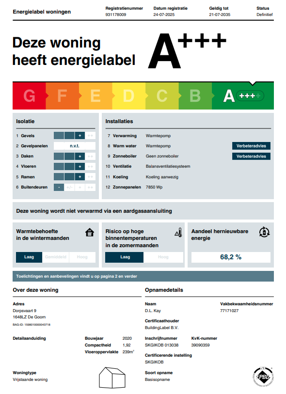 Te koop: Foto Woonhuis aan de Dorpsvaart 9 in De Goorn